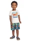Bee Loop - Conjunto Dino Camiseta Bermuda Bee Loop Bege - variação:  