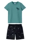 Malwee Kids - Conjunto Racer Microfibra Taupe - variação: Azul Petróleo