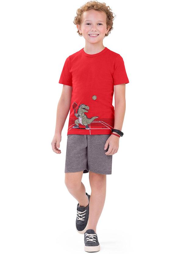 Alenice - Conjunto Dino Plays Tennis Menino Vermelho