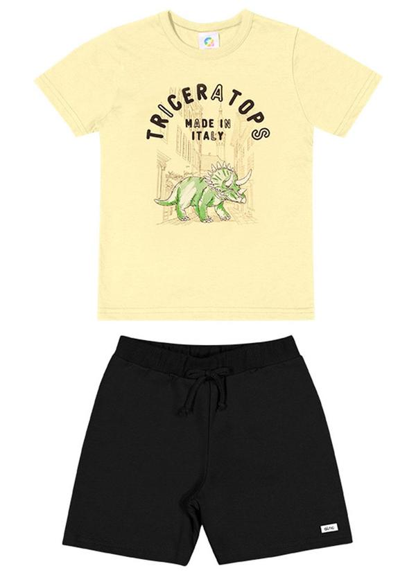 Alenice - Conjunto Dino Triceratops Menino Amarelo