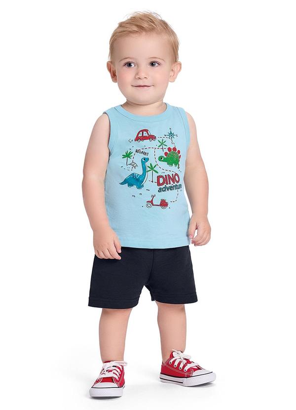 Alenice - Conjunto Dinos Aventuras Meninos Azul