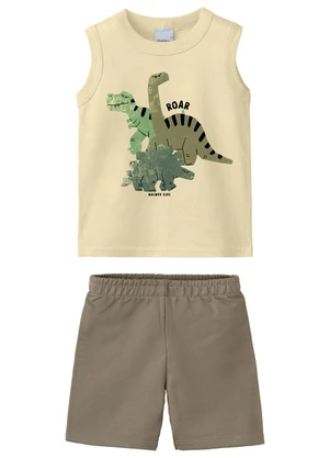 Malwee Kids - Conjunto Dinos Roar Amarelo Claro - MALWEE KIDS