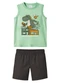 Malwee Kids - Conjunto Dinossauro com Moletinho Verde Pastel - variação: Verde Pastel