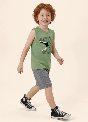 Malwee Kids - Conjunto Dinossauro em Moletinho Verde Menta - MALWEE KIDS