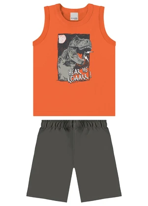 Malwee Kids - Conjunto Dinossauro Laranja - MALWEE KIDS