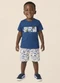 Malwee Kids - Conjunto Dinossauros em Moletinho Azul Escuro - variação: Azul Escuro