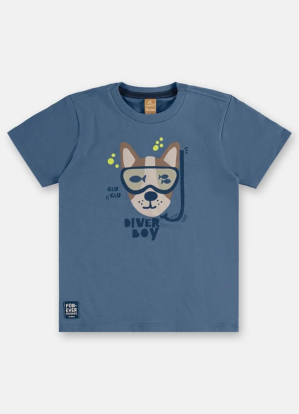 Up Baby - Conjunto Diver Boy Camiseta Bermuda Azul 3