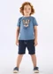 Up Baby - Conjunto Diver Boy Camiseta Bermuda Branco - variação: Azul