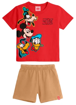 Brandili - Conjunto do Mickey Mouse Vermelho - BRANDILI