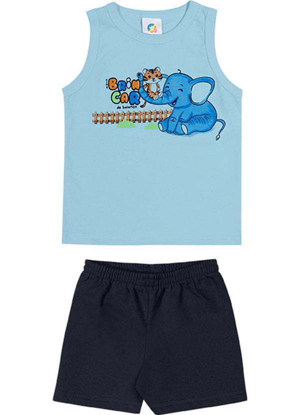 Alenice - Conjunto Elefante Brincalhão Menino Azul 2