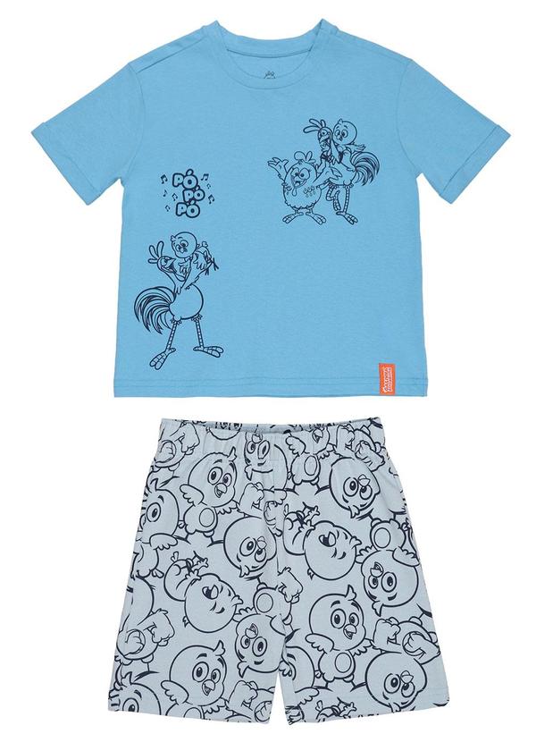Galinha Pintadinha - Conjunto em Meia Malha Galinha PintadinhaAzul