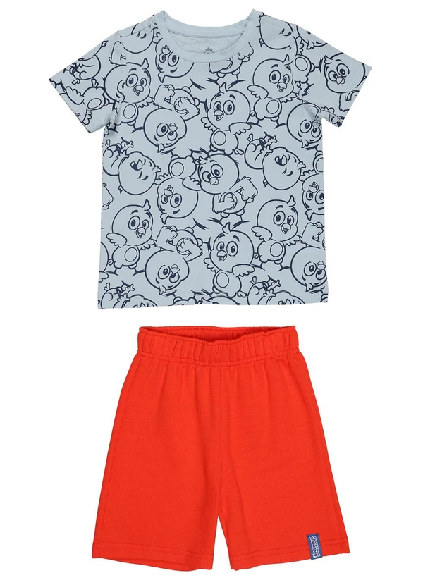 Galinha Pintadinha - Conjunto em Meia Malha Galinha PintadinhaAzul