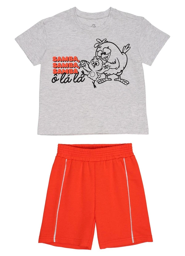 Galinha Pintadinha - Conjunto em Meia Malha Galinha PintadinhaMescla