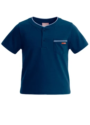 Mundi - Conjunto em Meia Malha Listrado Azul - MUNDI