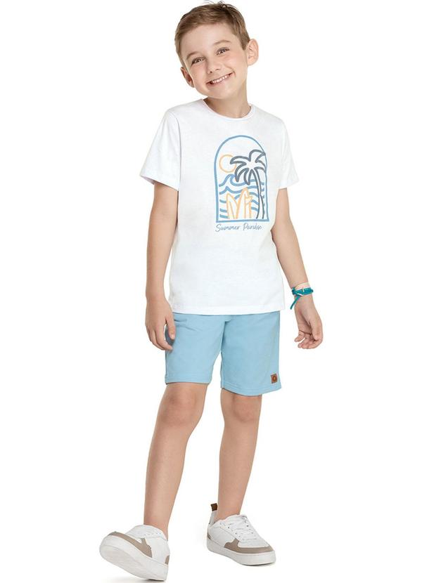 Alenice - Conjunto em Molecotton Summer Meninos Branco