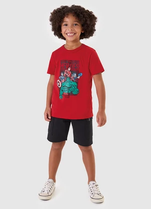 Malwee Kids - Conjunto em Moletinho The Avengers® Vermelho - MALWEE KIDS