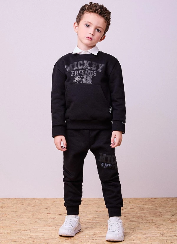 Youccie - Conjunto em Moletom da Disney Preto 3