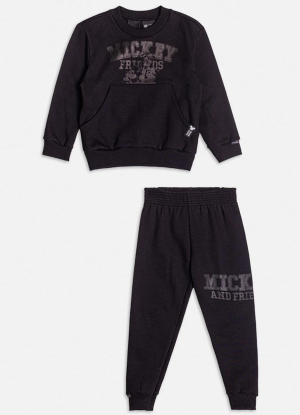 Youccie - Conjunto em Moletom da Disney Preto 5