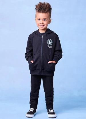 Youccie - Conjunto em Moletom Preto Preto - YOUCCIE