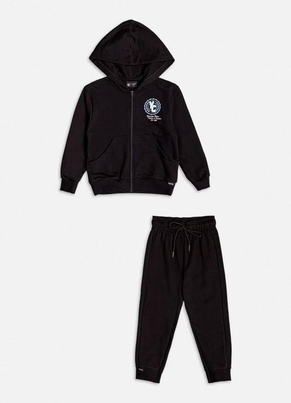 Youccie - Conjunto em Moletom Preto Preto 4