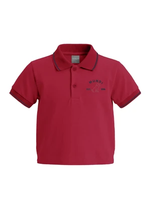 Mundi - Conjunto em Piquet com Bordado Vermelho - MUNDI