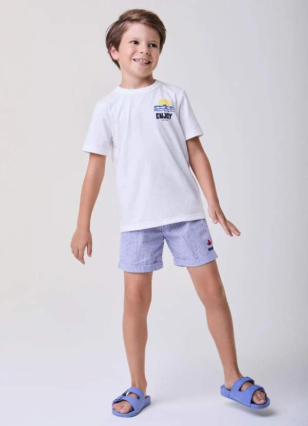 Bimbi - Conjunto Enjoy com Listras Azul Off White 2