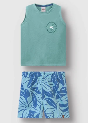 Carinhoso - Conjunto Enjoy Every Moment Menino Azul Turquesa - CARINHOSO