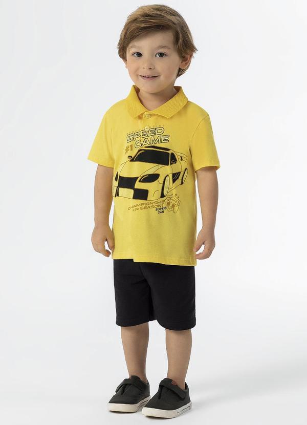 Cativa Kids - Conjunto Estampa com Relevo Amarelo