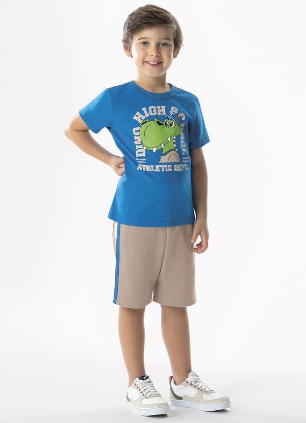 Cativa Kids - Conjunto Estampa com Relevo Azul