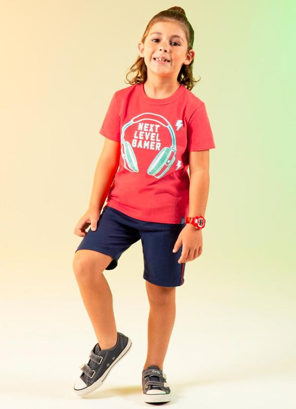 Cativa Kids - Conjunto Estampa com Relevo Vermelho