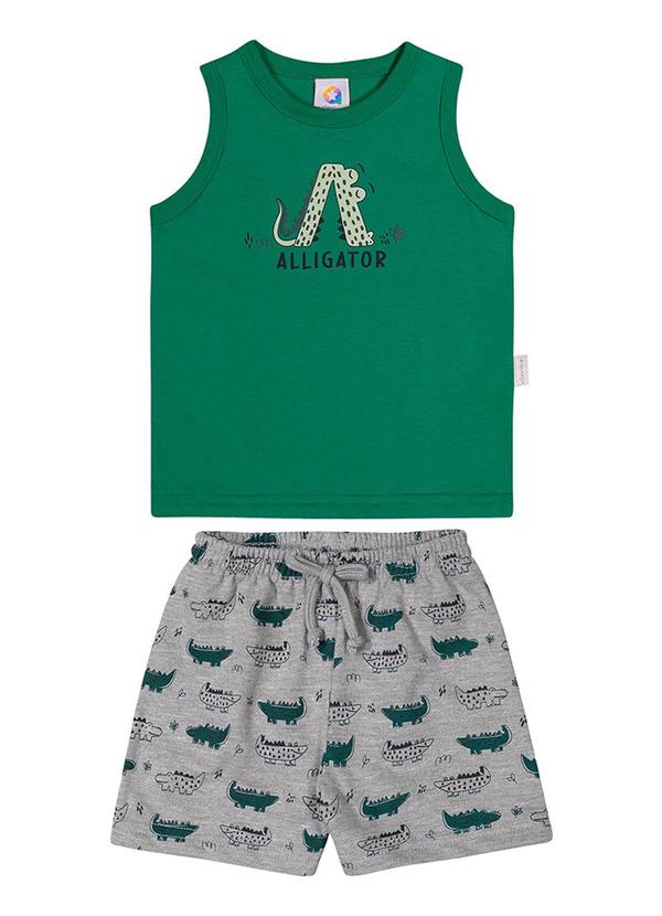 Alenice - Conjunto Estampa Jacaré Menino Verde 1