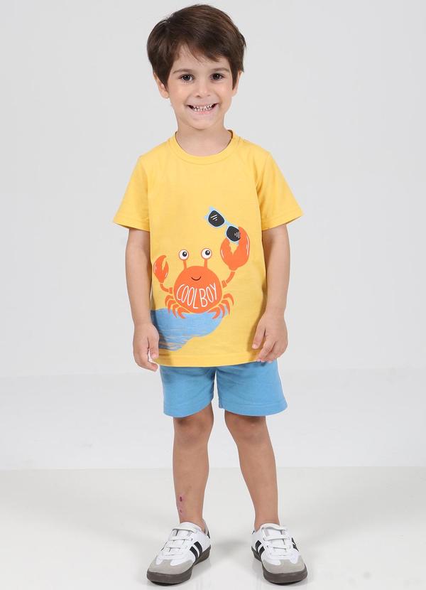 Tink Bink - Conjunto Estampa Siri e Bermuda Azul