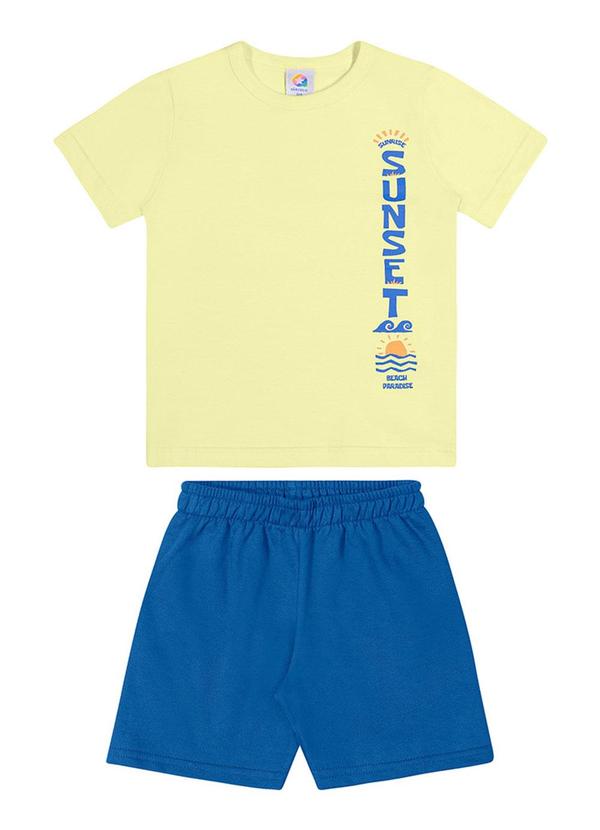 Alenice - Conjunto Estampa Vertical Menino Amarelo