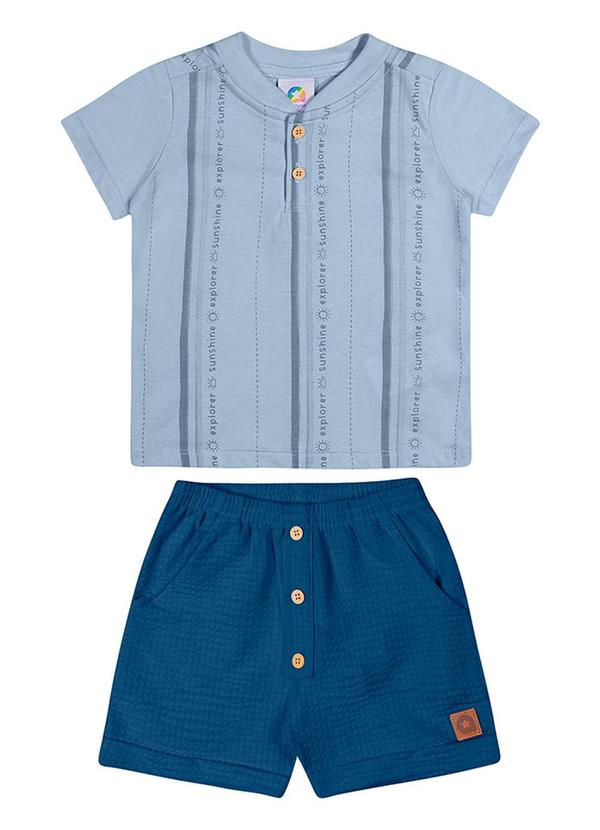 Alenice - Conjunto Estampa Vertical Menino Azul