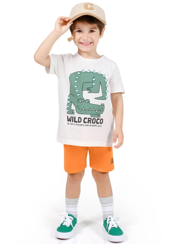 Tink Bink - Conjunto Estampa Wild Croco e Bermuda Nude