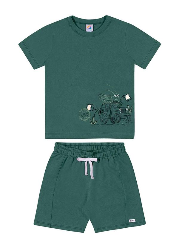Alenice - Conjunto Estampado Carro Menino Verde