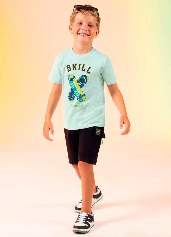 Cativa Kids - Conjunto Estampado com Bolso Verde