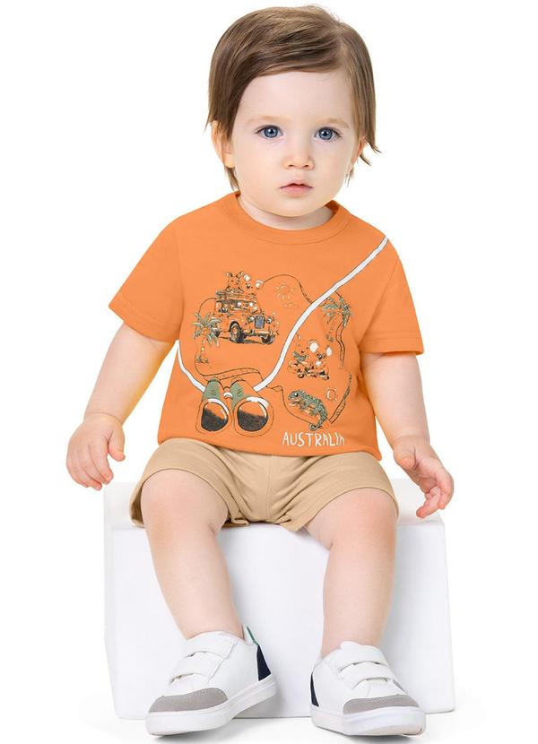 Alenice - Conjunto Estampado Safari Menino Laranja 1