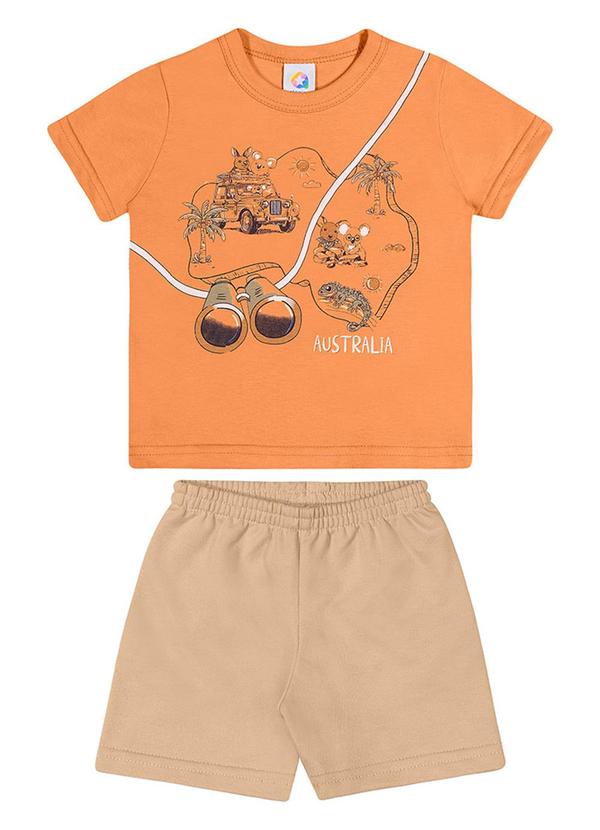 Alenice - Conjunto Estampado Safari Menino Laranja 2