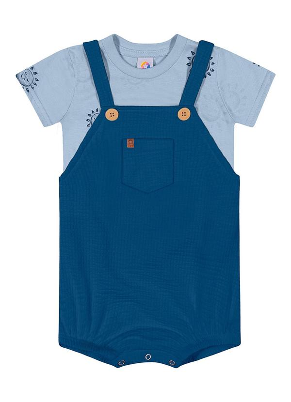 Alenice - Conjunto Estampado Sol Menino Azul