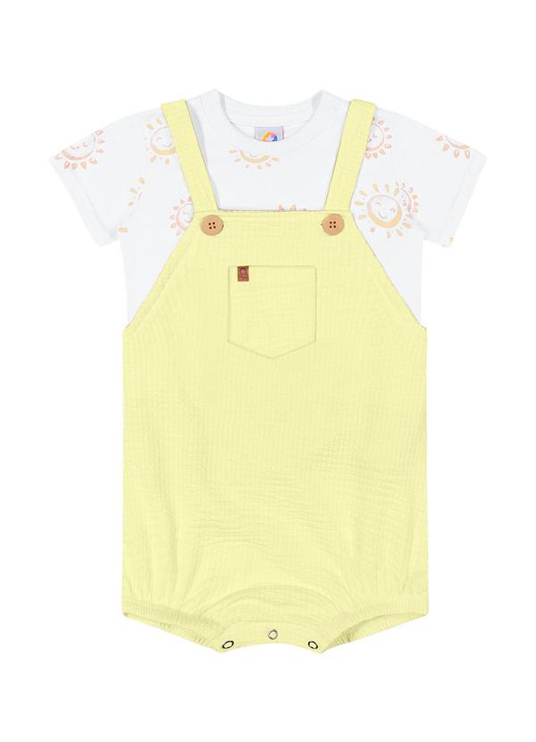 Alenice - Conjunto Estampado Sol Menino Branco