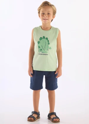 Up Baby - Conjunto Estegossauro Regata Bermuda Verde - UP BABY