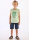 Up Baby - Conjunto Regata e Bermuda Menino Up Baby Branco - variação: Verde