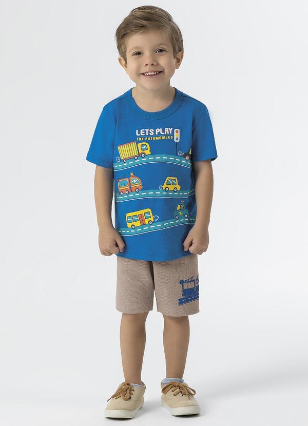 Cativa Kids - Conjunto Estiloso Estampado Azul