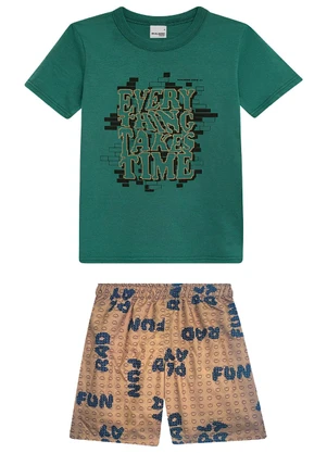 Malwee Kids - Conjunto Everything Takes Time Verde  - MALWEE KIDS