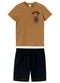 Malwee Kids - Conjunto Soccer com Moletinho Terracota - variação: Caramelo