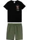 Malwee Kids - Conjunto Soccer com Moletinho Terracota - variação: Preto