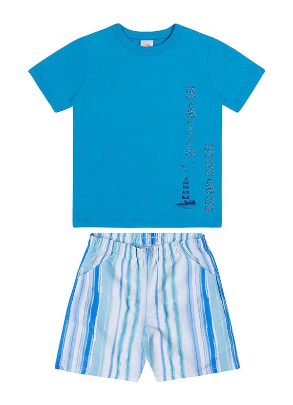 Alenice - Conjunto Farol e Listras Menino Azul 1