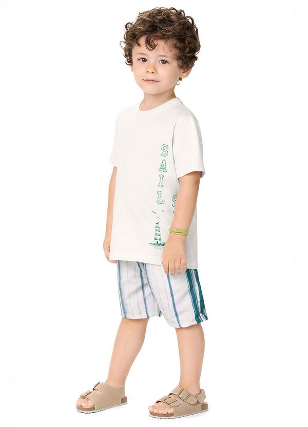 Alenice - Conjunto Farol e Listras Menino Branco 1