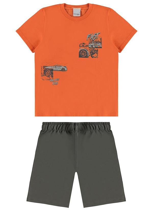 Malwee Kids - Conjunto Fast em Moletinho Laranja 1